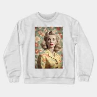 1950s Glam Woman Crewneck Sweatshirt